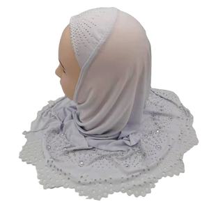 Vente chaude Laze Coupe Strass Instant Hijab Musulman Enfants Enfants Instantané Paresseux Hijab - Product Image 2