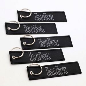 Wholesale <b>Custom</b> Streetwear Style Black Jet Tag <b>Keychain</b> for Music Festival and Skate Culture Events - Product Image 3