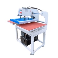 Presse à chaud électrique semi-automatique magnétique double face 220V 40x60cm multicolore pour l'impression de vêtements et de t-shirts