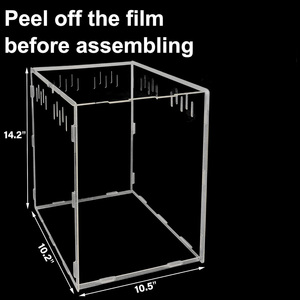 Réservoir d'élevage transparent personnalisé pour reptiles, terrarium, araignée tarentule, boîte d'alimentation, habitat d'insectes pour lézard - Product Image 6