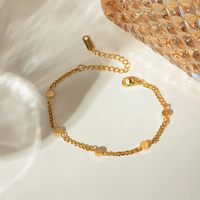 Bracelet en acier inoxydable avec cristaux brillants pour femmes, étanche, plaqué or 18 carats, vente en gros, accessoires de mode, bijoux féminins