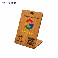 Carte NFC en bois étanche avec logo personnalisé, étiquette de retour d'information sans contact pour hôtel, restaurant, commerce de détail