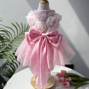 Vestido tutú rosa con diseño de mariposa para perros y gatos, corte princesa, cómodo, ropa para mascotas para las cuatro estaciones - Product Image 4
