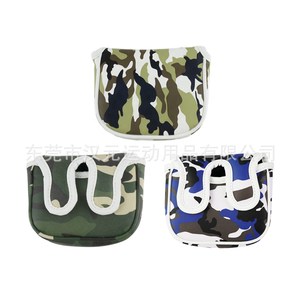 Funda para cabezal de palo de golf (driver, putter, blade, mallet, hierro) con estampado de camuflaje y de cuero, en stock - Product Image 4