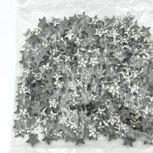 Étoile creuse à cinq branches en argent brillant de qualité supérieure avec <span class=keywords><strong>strass</strong></span> <span class=keywords><strong>Swarovski</strong></span> à dos plat à fixer à chaud pour accessoires vestimentaires - Product Image 1