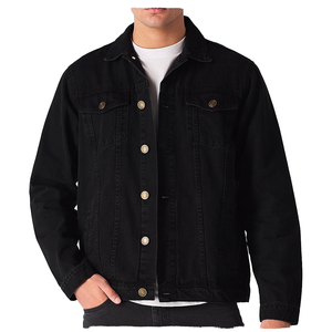 New 2026 Premium Quality Men Classic Black Jean <b>Jacket</b> Fashion Denim Coat OEM/ODM Manufacturer Wholesale - Product Image 1