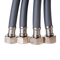 Tuyaux d'admission flexibles en acier inoxydable certifiés EPDM F1/2 F3/8
