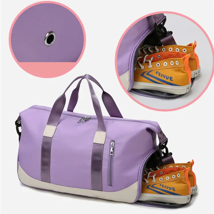 Outdoor Large Capacity Travel Wet Dry Trolley Waterproof Yoga Shoe Sports Private Label Luggage Duffel Bag