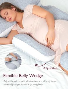 Coussin de grossesse personnalisé en forme de U pour soutien abdominal et complet du corps - Product Image 5