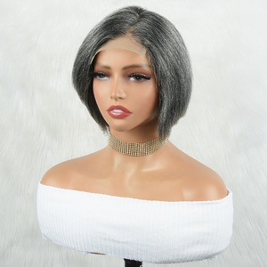 Cheveux humains bruts 4x4 dentelle Gary couleur Bob perruque cheveux humains vierges 4x4 dentelle courte 44 couleurs Bob perruques prêtes à expédier - Product Image 5