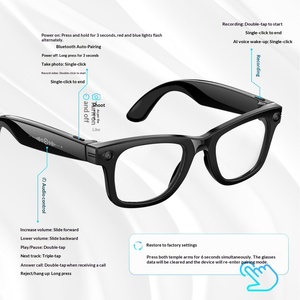 Lunettes intelligentes avec caméra 1300W, identification d'objets par IA, traduction, navigation et fonction d'enregistrement vidéo - Product Image 3