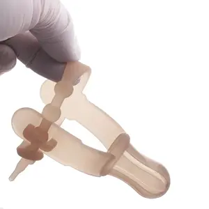 Pabrik semua silikon dapat disesuaikan bebas Bpa silikon cair aman bayi mengunyah mencegah makan tangan sarung tangan jari Teether