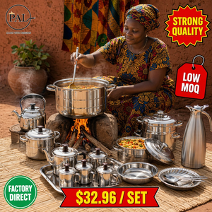 Juego <span class=keywords><strong>de</strong></span> Utensilios <span class=keywords><strong>de</strong></span> Cocina Premium <span class=keywords><strong>de</strong></span> 21 Piezas, Juego <span class=keywords><strong>de</strong></span> Té y Comedor, Olla al Vacío Plateada con Acabado Espejo 410, Regalo para el Ramadán en el Medio Oriente - Product Image 3