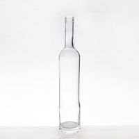 Bouteilles en verre vides de 175 ml, 375 ml, 500 ml pour spiritueux, liqueurs, vodka, whisky, vin avec bouchon