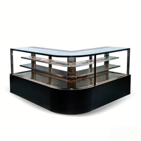Vitrine réfrigérée électrique à portes vitrées, grande capacité, à coins arrondis, modèle WZ-(5R+8R), sur pied, pour service de boissons