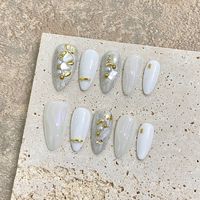 10 pièces en gros presse sur les ongles gel français ongles artificiels conception libre bricolage facile pour débutant