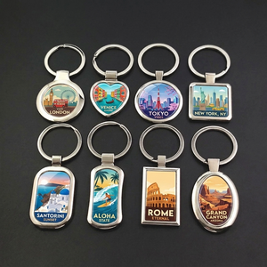 Portachiavi in Lega di Zinco con Resina Epossidica, Anello Portachiavi 3D in Metallo, Varie Forme per Negozi di Souvenir Turistici - Product Image 1