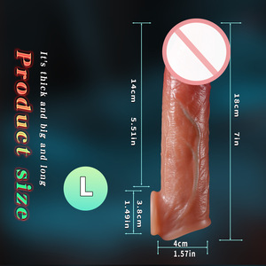 Neues Hochfestes Flüssigsilikon Simuliertes Penis-Kondom Wolfzahn-Typ Verdicktes Desensibilisierendes Verzögerndes Männliches Prothesen-Gleitmittel - Product Image 5
