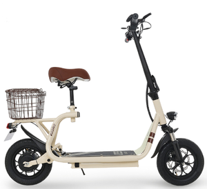 Scooter Eléctrico Plegable de 36V10AH para Adultos, Dos Ruedas de 12 Pulgadas, Scooter Eléctrico Autoequilibrado con Asiento, Bicicleta Eléctrica Urbana - Product Image 1