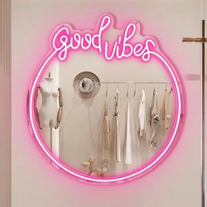 Miroir néon à LED personnalisé Anime Cat pour vanité <span class=keywords><strong>de</strong></span> <span class=keywords><strong>salle</strong></span> <span class=keywords><strong>de</strong></span> <span class=keywords><strong>bain</strong></span> Décoration murale en acrylique classée IP65 avec éclairage créatif - Product Image 6