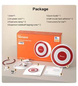 Sirena Interior Zigbee <span class=keywords><strong>Sonoff</strong></span> SNZB-09P para Hogar Inteligente, Control por Aplicación, Alarma Fuerte, Tonos Personalizados, Alerta de Sonido y Luz, Doble Fuente de Alimentación - Product Image 1