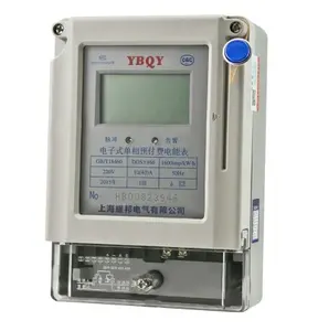 YBQY Hot sell 1 相预付费电表 DDSY866 单相预付款 230V 10 (40) 一个月 Hz ic卡电表