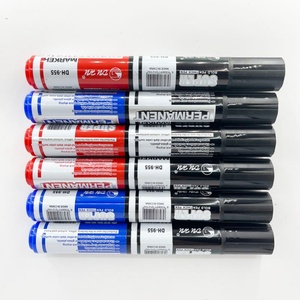 Rotulador Permanente a Base de Aceite Rojo, Negro y Azul, Resistente al Agua, para Material Escolar y de Oficina - Product Image 2