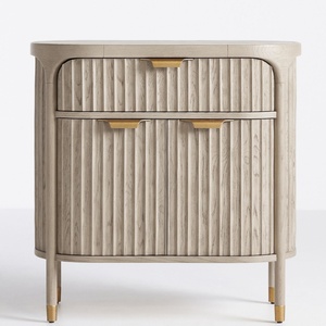 Mueble de Entrada con Consola Esquinera y Cajones de Almacenamiento de Madera Sólida para Sala de Estar de Diseño Moderno - Product Image 2