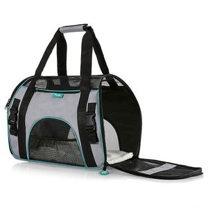 Bolsa de transporte para perros con malla lateral y superior, aprobada por aerolíneas, de fábrica BSCI, adorable transportín para perros, productos para mascotas. - Product Image 5