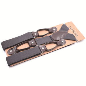 Pantalones elásticos de aleación de poliéster para hombres Y adultos, <span class=keywords><strong>tirantes</strong></span> de cuero con forma de pestaña Y botón final para <span class=keywords><strong>boda</strong></span>, 3,5 cm, venta al por mayor - Product Image 6