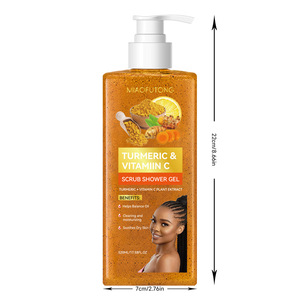 Gel de Ducha Exfoliante con Cúrcuma y Vitamina C, Limpiador Corporal Aclarante 520ml OEM ODM - Product Image 6