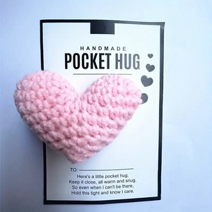 Cartes de vœux au crochet faites à la main en papier kraft tissé, rectangulaires, pour toutes occasions, pour exprimer l'amour, souvenir - Product Image 2