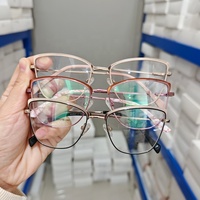 Nuevas Monturas Ópticas Metálicas de Diseño Moderno, Gafas de Lujo en Liquidación, Surtido Variado, Monturas Económicas de Ojo de Gato para Mujer