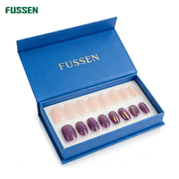 Boîte en papier magnétique pliable écologique FUSSEN avec logo personnalisé et insert en mousse pour emballage de faux ongles et produits de beauté