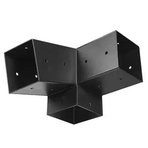 Kit de supports de pergola à 15 degrés <span class=keywords><strong>4x4</strong></span>, support d'angle à 3 voies à angle droit, kit de pergola Woodworks pour poutres en bois, tonnelles d'extérieur - Product Image 4