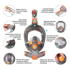 Kit de Buceo con Snorkel para Niños, Máscara de Snorkel Ajustable a Prueba de Agua, Lentes de Vidrio Templado de 4.0 mm, Lente Única - Product Image 6