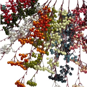 <b>Red</b> Fortune Artificial Fruit High-Branch <b>Silk</b> Flowers Home Decor Outdoor Background Decoration - Product Image 1
