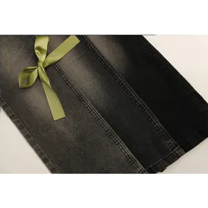 Good Quality LowPrice midium weight black &black back Denim Fabric for jeans