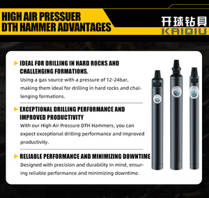 KAIQIU 5 بوصة DHD350 حفر بضغط الهواء العالي حفر صخور البناء الصلب الجديد معتمد من API حفر الآبار المزورة - Product Image 3