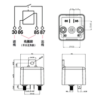 Relés Electromagnéticos Automotrices KH180 12V 24V 120A 200A 250A 4 Pines de Alta Corriente para Arranque y Precalentamiento, Normalmente Cerrado