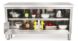 Mesa de trabajo de acero inoxidable personalizada con cajón, mesa de trabajo de cocina con casillero - Product Image 6