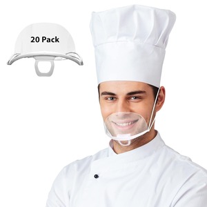 Couvre-bouche de restauration anti-buée, lavable, avec design souriant visible, pour l'industrie alimentaire et les restaurants - Product Image 5