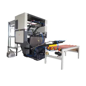 Creasing And Die Cutting Pizza Box Making Machine With Automatic Robot Arm Feeder