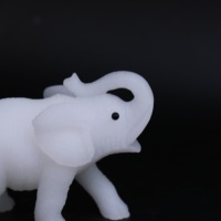 Sculpture d'éléphant en jade blanc sculptée à la main, objet d'art décoratif, cadeau