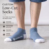 Chaussettes basses personnalisées pour hommes, colorées, décontractées, douces, respirantes, avec logo, OEM ODM