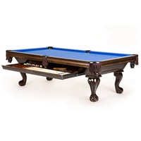 Table de billard de luxe en bois massif sculpté à la main, 7, 8 ou 9 pieds, avec plateau en ardoise, style rustique et antique, sur mesure pour la maison