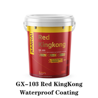 Revêtement imperméable en caoutchouc élastomère GX-103 Red King Kong pour entrepôt, toit plat en béton, terrasse, membrane liquide certifiée CE