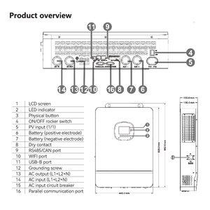 Système solaire hybride Srne 5 kW 8 kW 10 kW hors réseau - Product Image 3