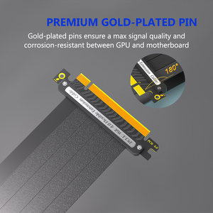 สายต่อ PCI-E 4.0 สำหรับ RTX4090 RX6950XT อะแดปเตอร์ความเร็วสูง X16 พอร์ตต่อขยาย 90 องศา สายต่อ PCIe 4.0 แบบยืดหยุ่น มีสินค้าในสต็อก - Product Image 4