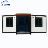 Maison préfabriquée modulaire extensible de 20 pieds avec 2 chambres, maison préfabriquée pliable à vendre
